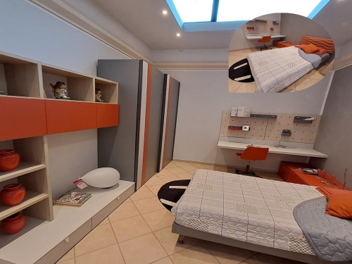 CAMERETTA PAPAYA-MANDORLO-NUVOLA EURO 3.890,00 (rete/materasso inclusi)
