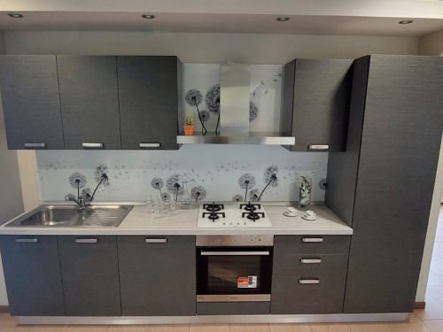 cucina modello venere colore rovere grigio € 2.900,00 l.3.30 (compresa di elettrodomestici esclusa lavastoviglie) escluso trasporto e montaggio